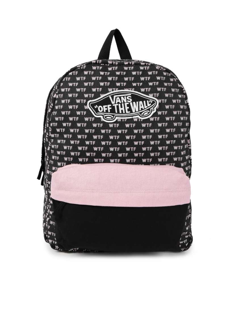 Buy Vans Women Black Pink Printed Backpack Backpacks for Women 1869732 Myntra