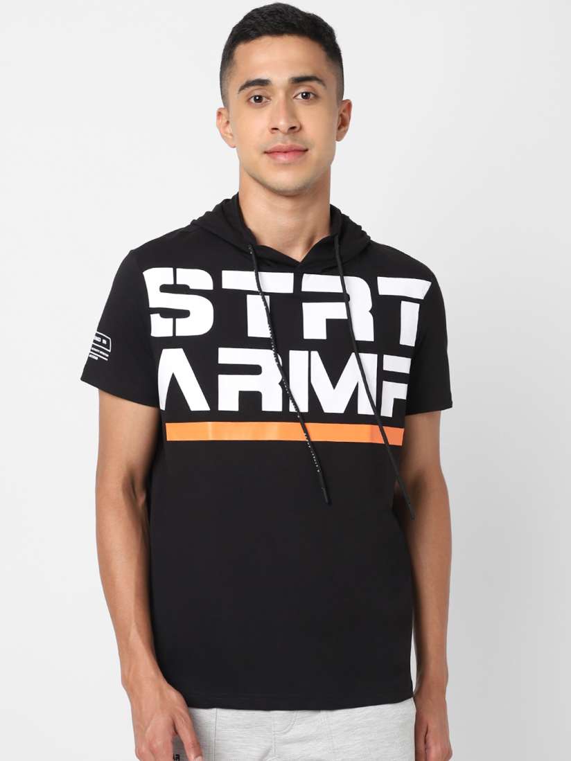 Buy Street Armor by Pantaloons Men Black Typography Printed T shirt Tshirts for Men 18697520 Myntra