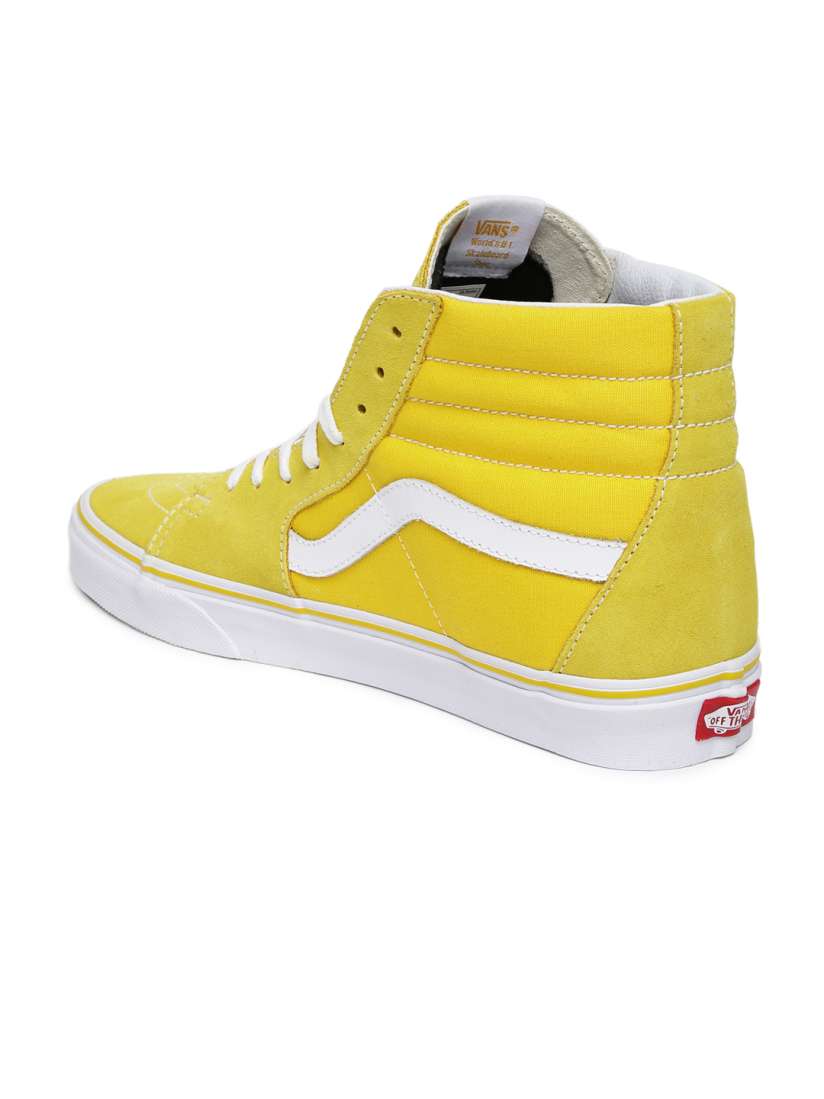 Buy Vans Unisex Yellow Solid High Top Skate Shoes Casual Shoes for Unisex 1869939 Myntra