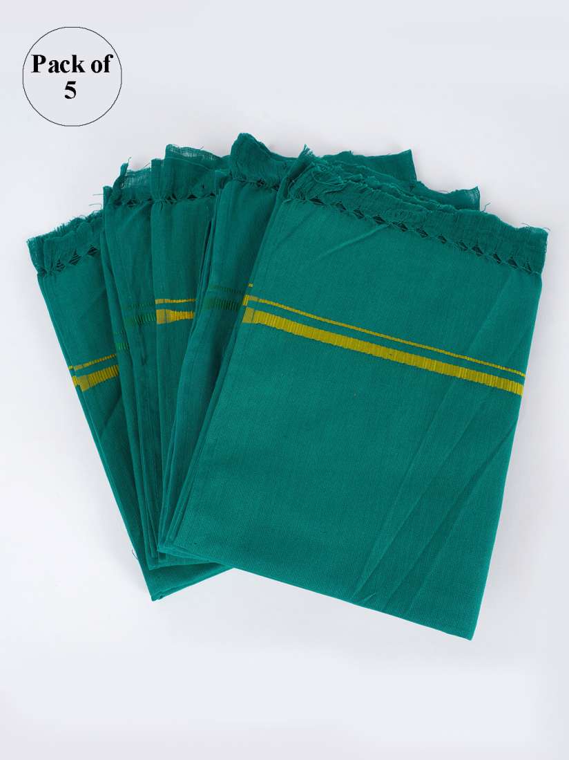 Buy Ramraj Pack Of 5 Green Solid Pure Cotton Towel Set Towel Set for Unisex 18704550 Myntra