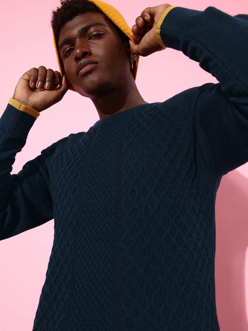 Buy Mast Harbour Men Cable Knit Long Sleeves Pullover Sweater Sweaters for Men 18704836 Myntra