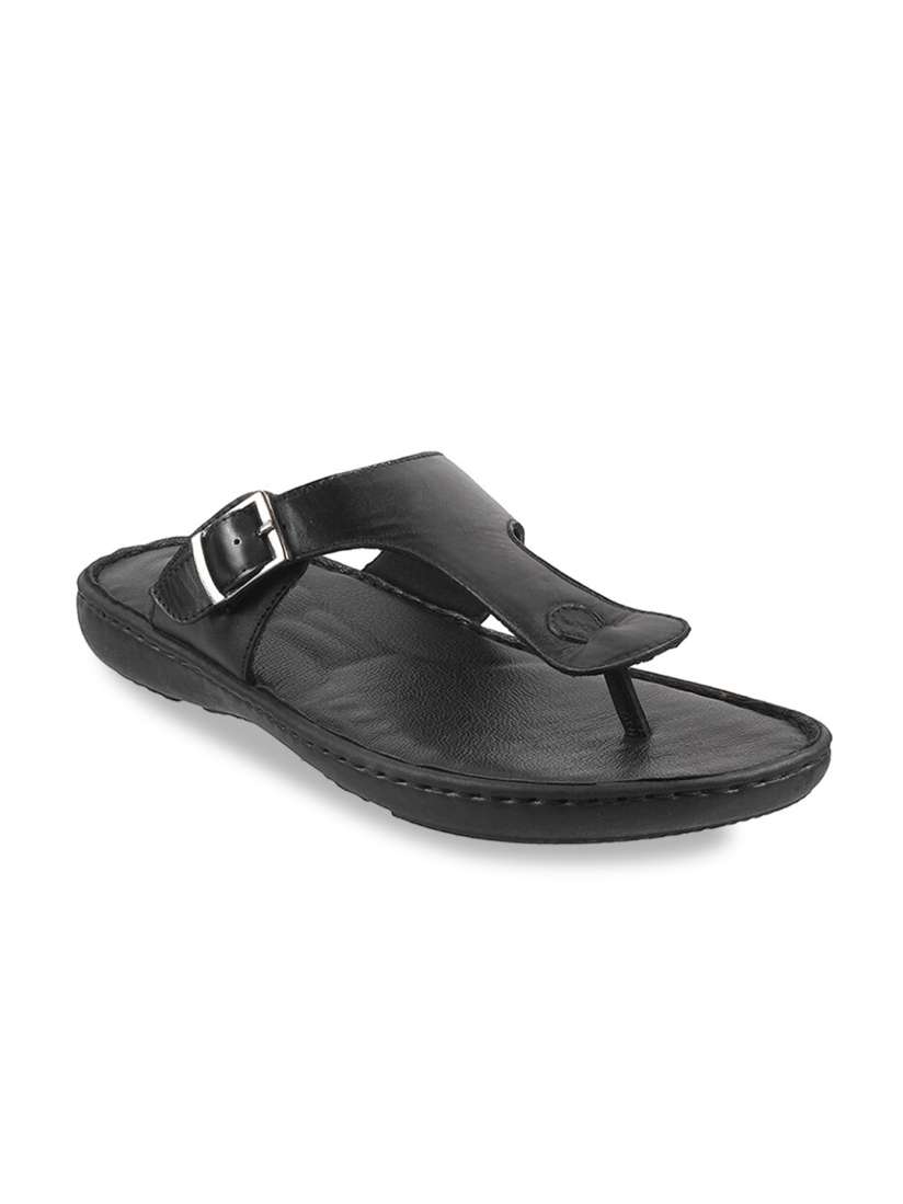 Buy Mochi Men Black Leather Comfort Sandals Sandals for Men 18705376 Myntra