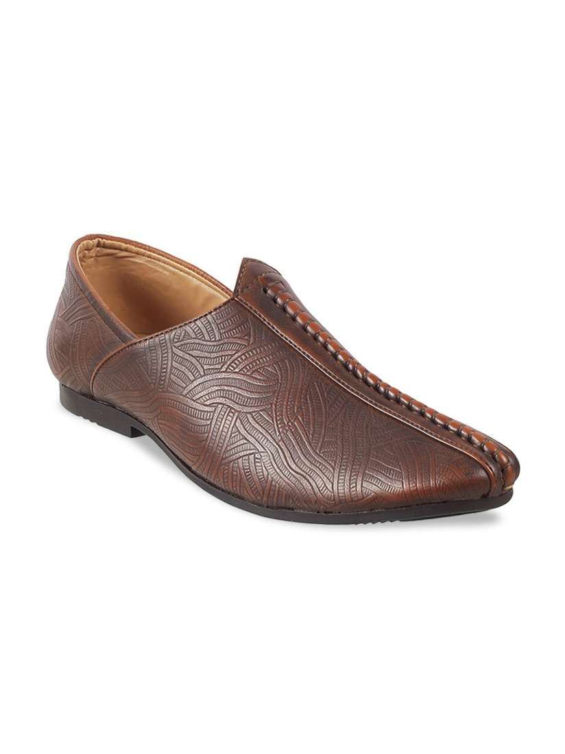 Buy WALKWAY by Metro Men Tan Textured Mojaris Casual Shoes for Men 18705812 Myntra