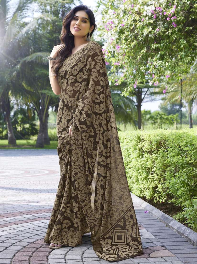 Floral sarees myntra hot sale