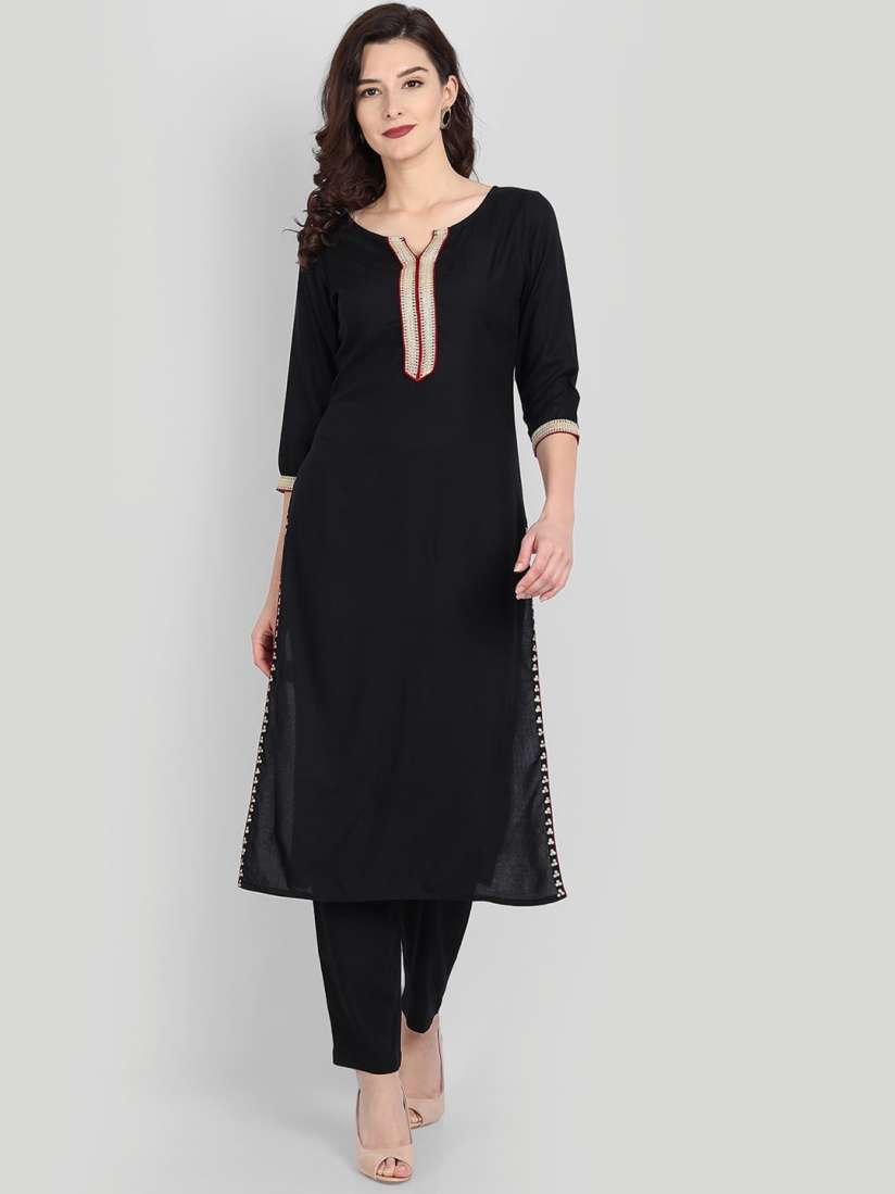 Black kurti myntra store
