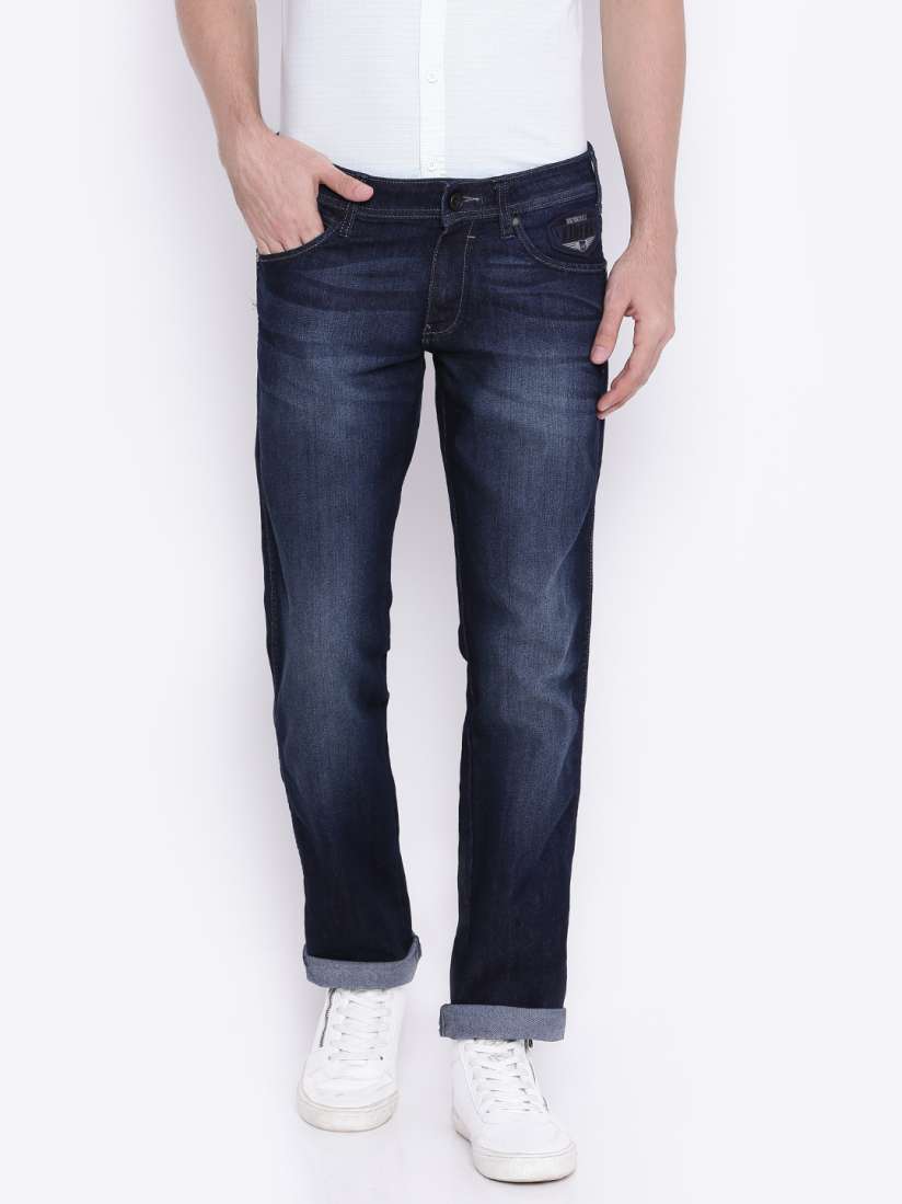 Buy Wrangler Men Blue Tapered Fit Stretchable Jeans Jeans for Men 1871682 Myntra