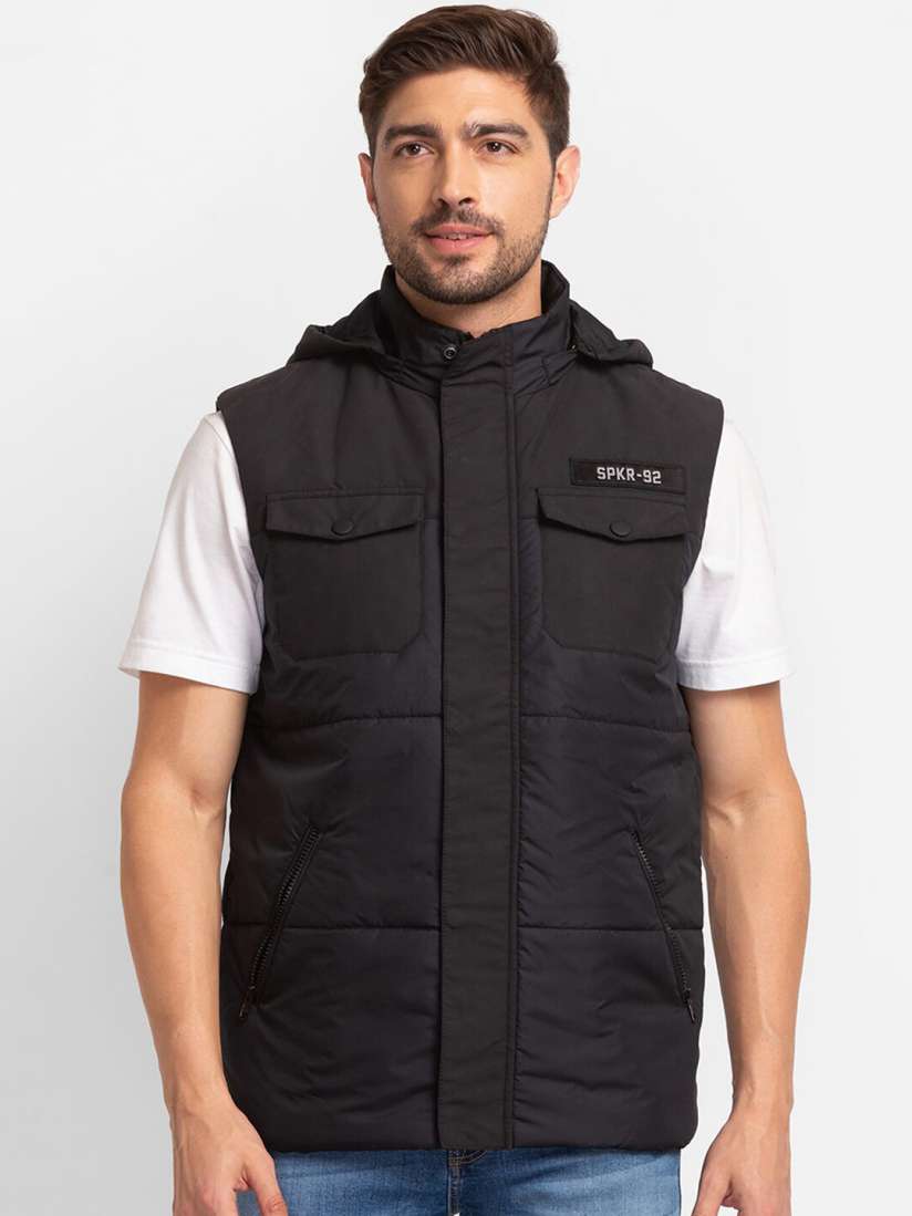 Buy SPYKAR Men Black brown Colourblocked Padded Jacket Jackets for Men 18718126 Myntra