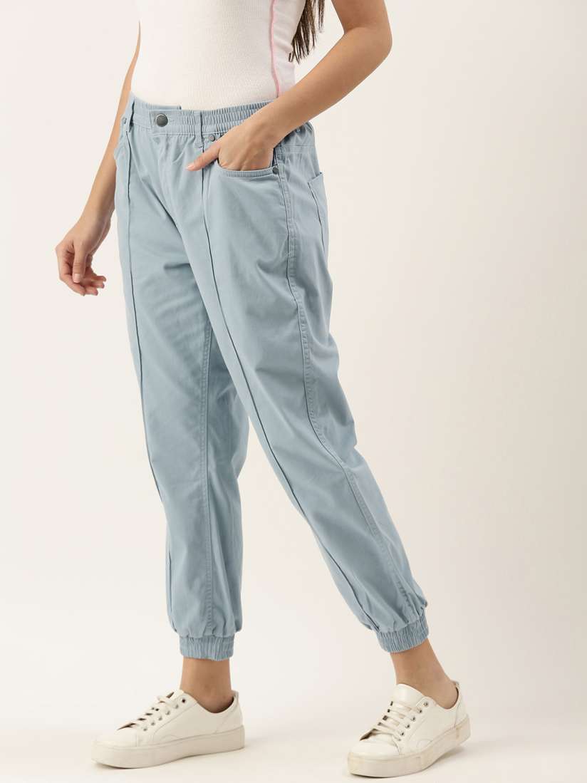 Buy FOREVER 21 Women Blue Joggers Trousers for Women 18721692 Myntra