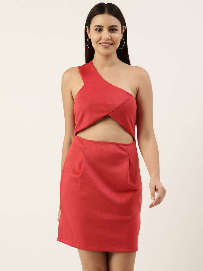 F21 red dress store