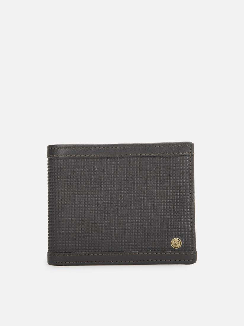 Buy Allen Solly Men Grey Textured Leather Money Clip Wallets for Men 18722502 Myntra