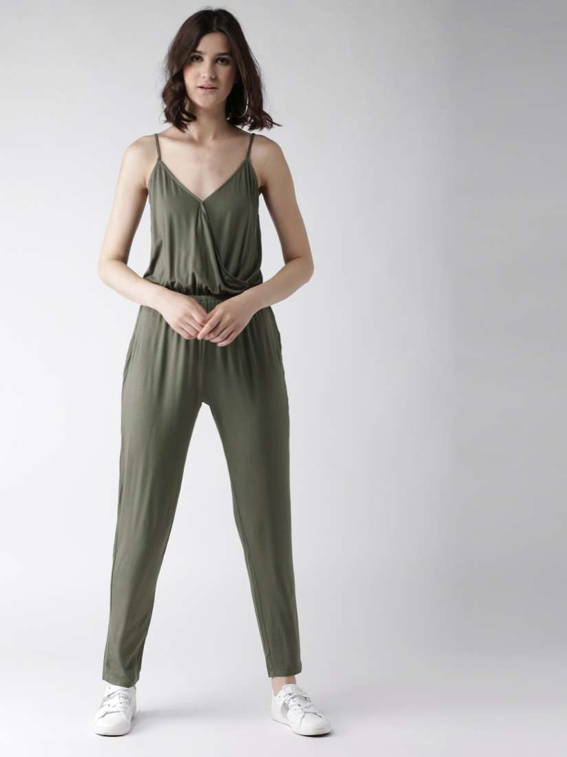 Buy FOREVER 21 Olive Green Jumpsuit Jumpsuit for Women 1872283 Myntra