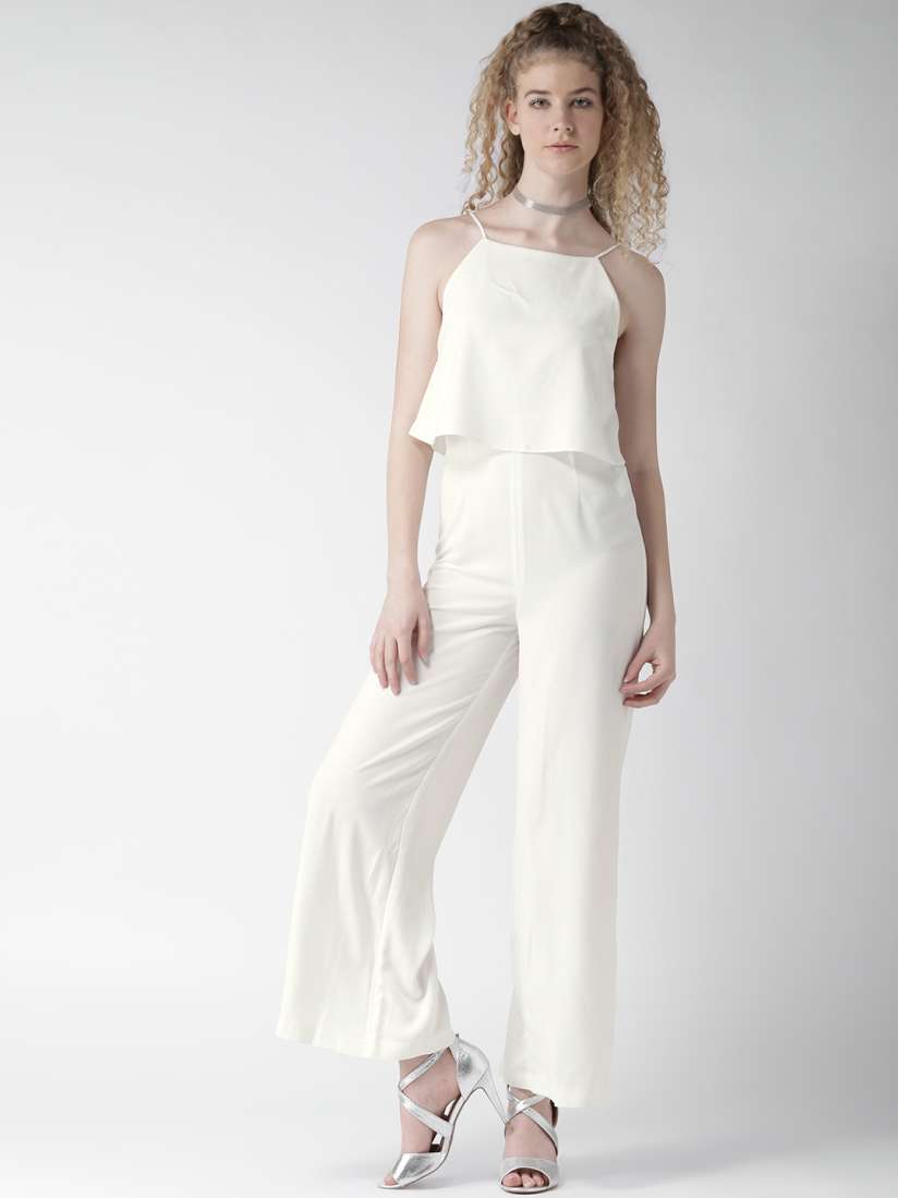 Forever 21 white jumpsuit clearance