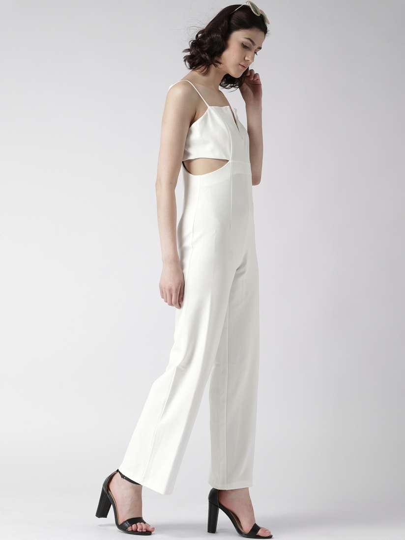 Buy FOREVER 21 White Jumpsuit with Cut Outs Jumpsuit for Women 1872293 Myntra