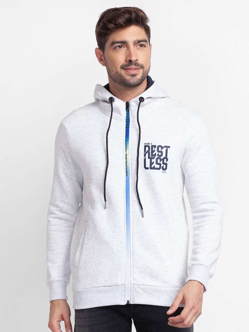 Buy SPYKAR Men Grey Hooded Sweatshirt Sweatshirts for Men 18722944 Myntra