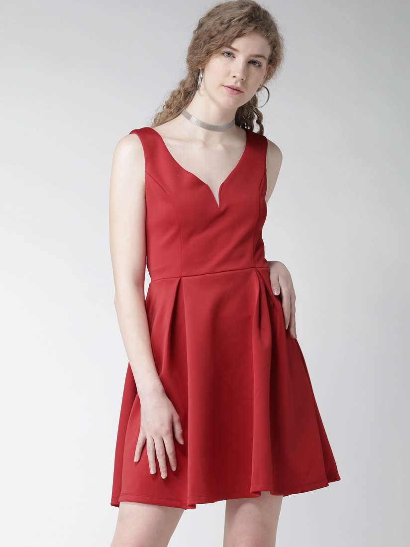 Red casual dress forever 21 sales