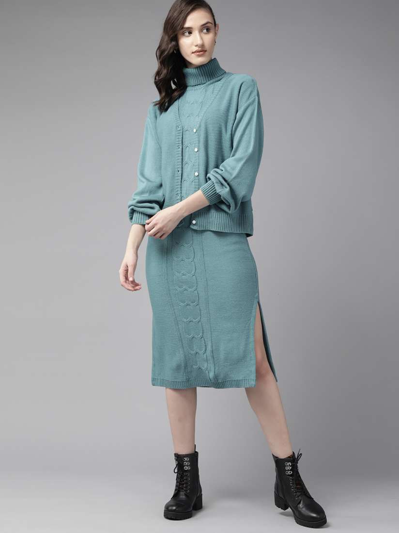 Blue jumper dresses online