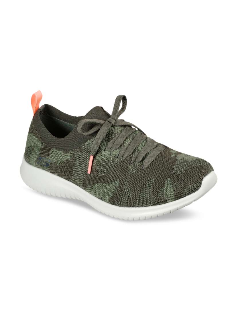 Buy Skechers Women Green White Woven Design Slip On Sneakers Casual Shoes for Women 18729120 Myntra