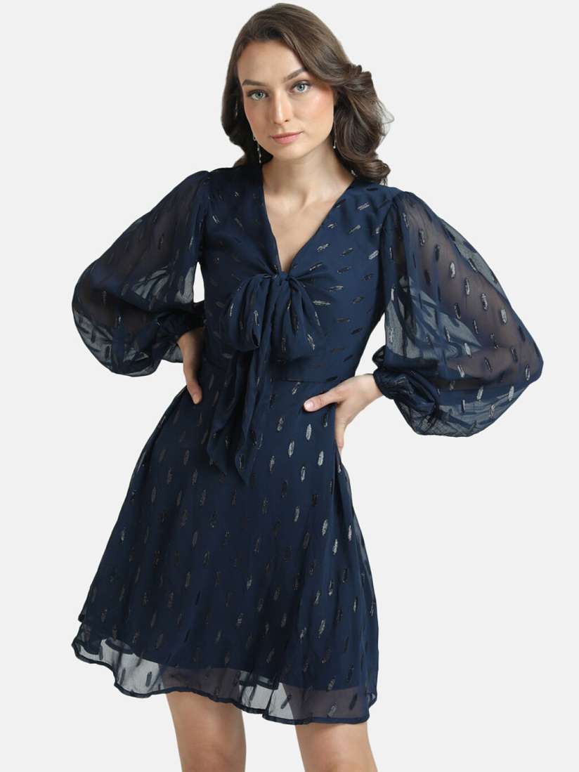 Buy Kazo Blue Chiffon Dress Dresses for Women 18731058 Myntra