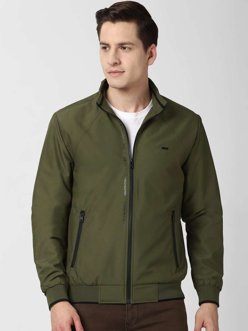 Buy Peter England Casuals Men Olive Green Bomber Jacket Jackets for Men 18733740 Myntra