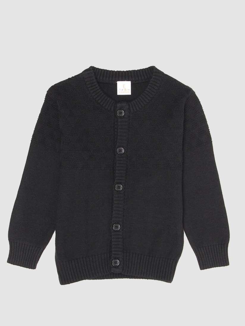 Buy PORTOBELLO Boys Black Cardigan Sweaters for Boys 18734556 Myntra