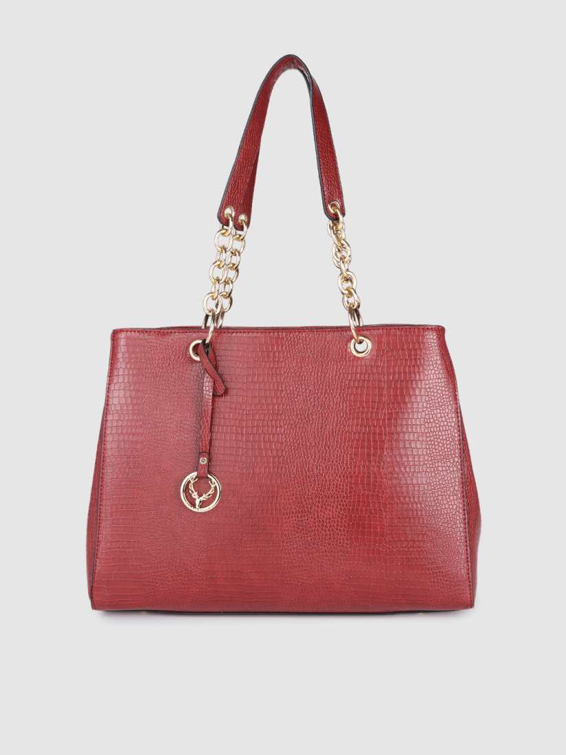Buy Allen Solly Burgundy Textured Shoulder Bag Handbags for Women 18737022 Myntra
