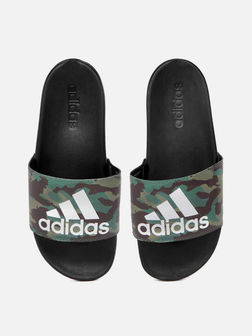 Buy ADIDAS Unisex Black Olive Green Adilette Comfort Printed Sliders Flip Flops for Unisex 18738244 Myntra