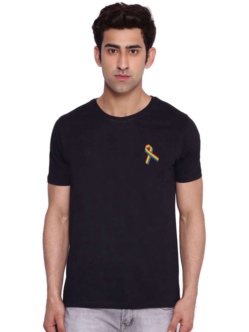 Myntra black t shirt cheap