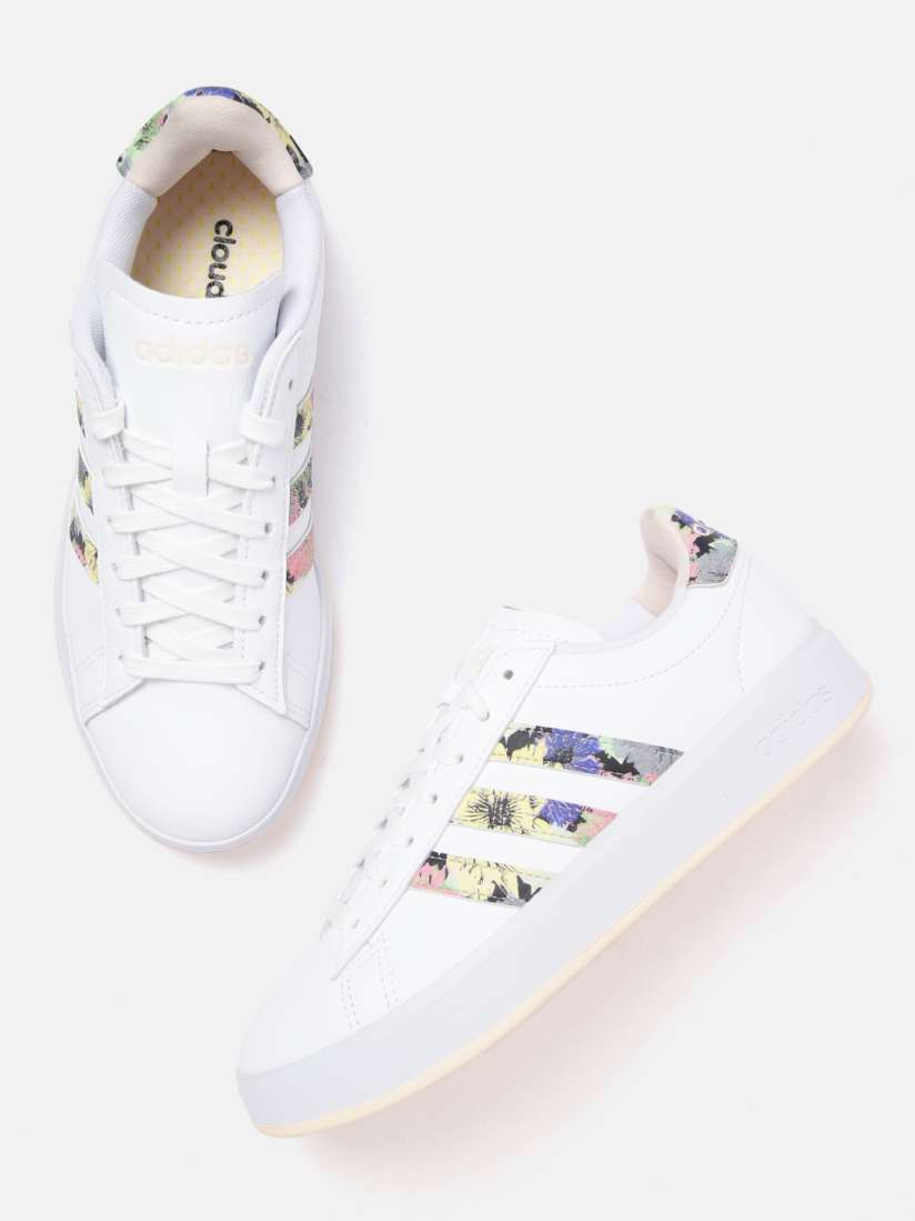 Adidas white floral shoes store