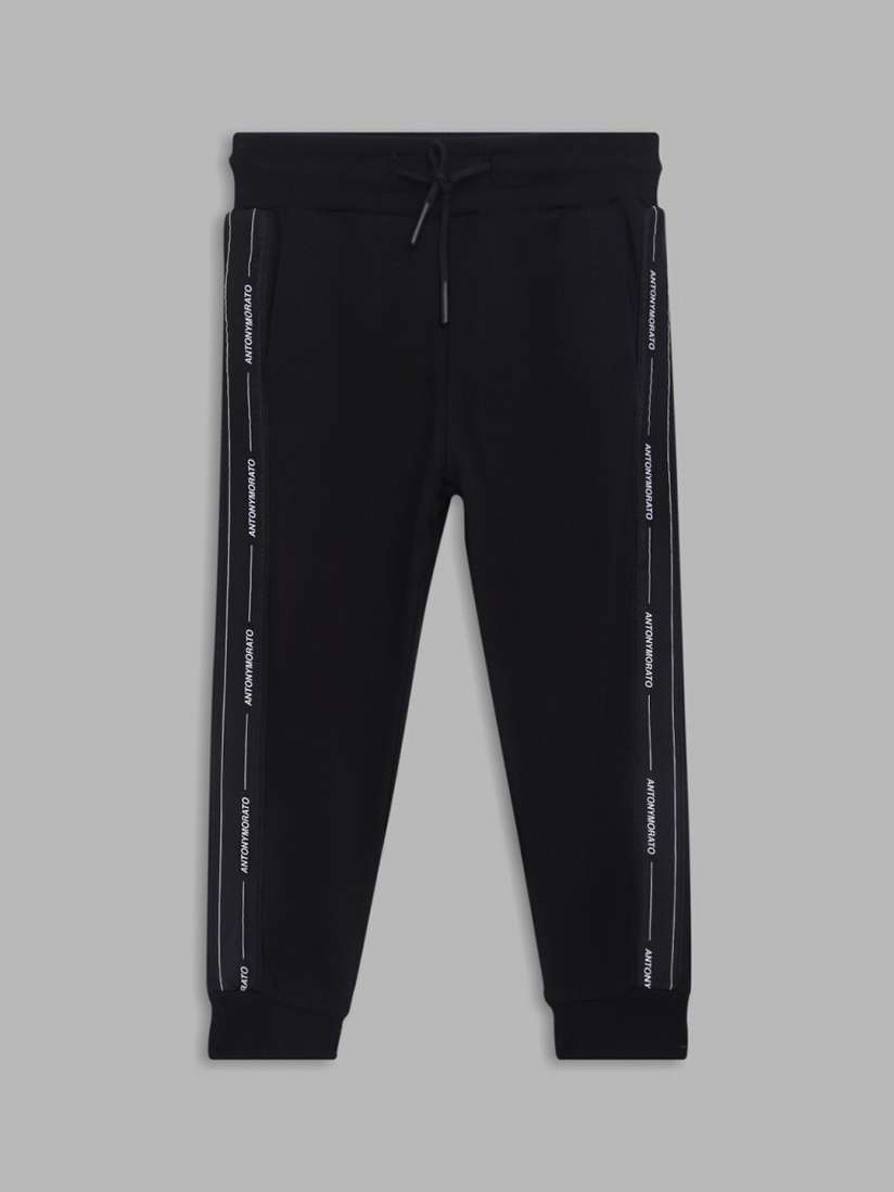 Buy Antony Morato Boys Black Solid Slim Fit Joggers Track Pants for Boys 18754348 Myntra