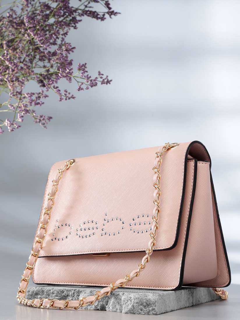 Buy bebe Pink Structured Sling Bag Handbags for Women 18755154 Myntra