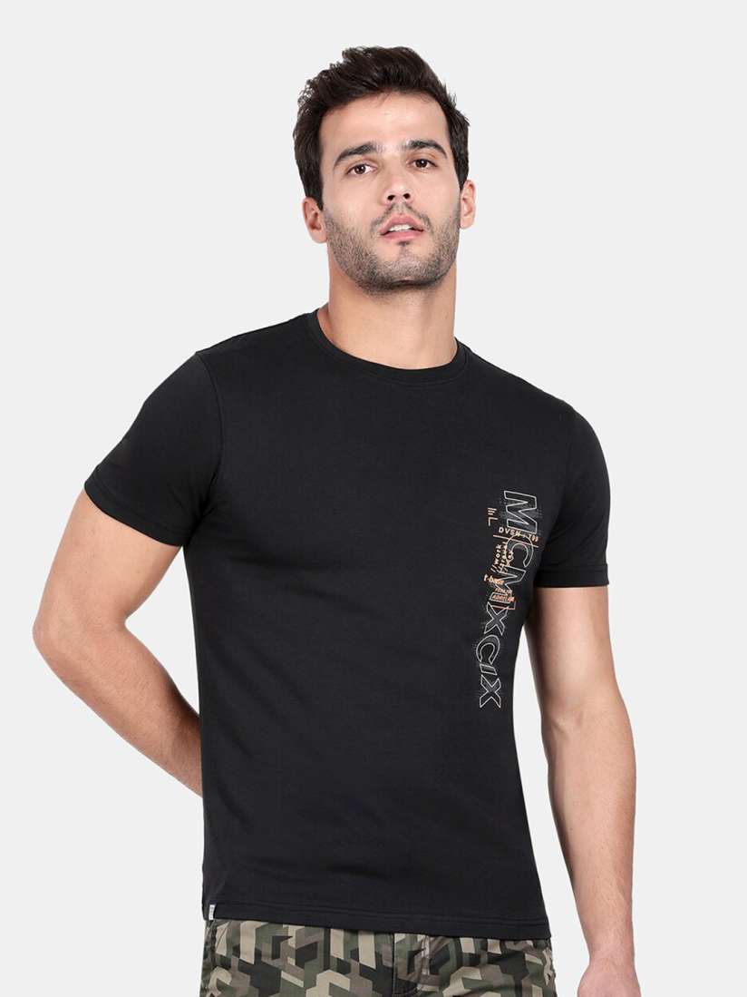 Buy t base Men Black T shirt Tshirts for Men 18755660 Myntra
