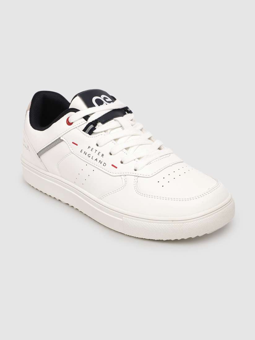 Buy Peter England Men White Solid Sneakers Casual Shoes for Men 18759464 Myntra
