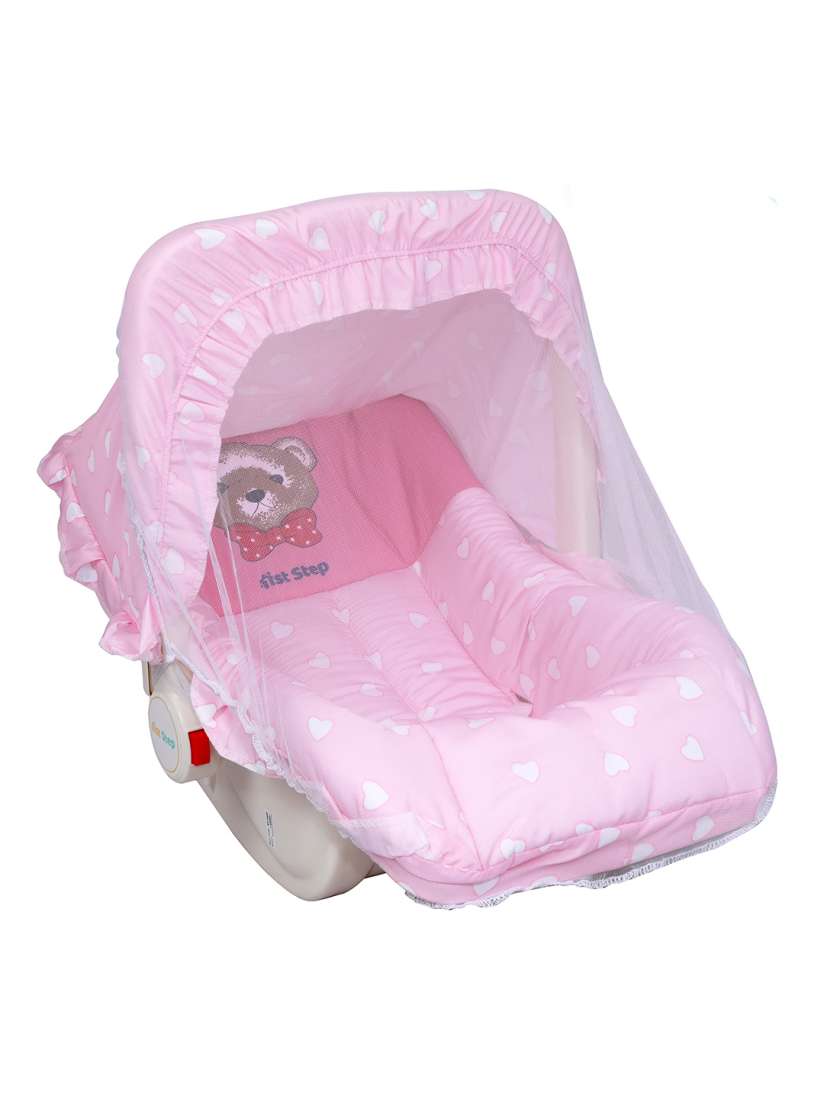 Buy 1st Step Kids Pink Printed 5 in 1 Carrycot with Anti Mosquito Mesh Carry Cot for Unisex Kids 18765186 Myntra