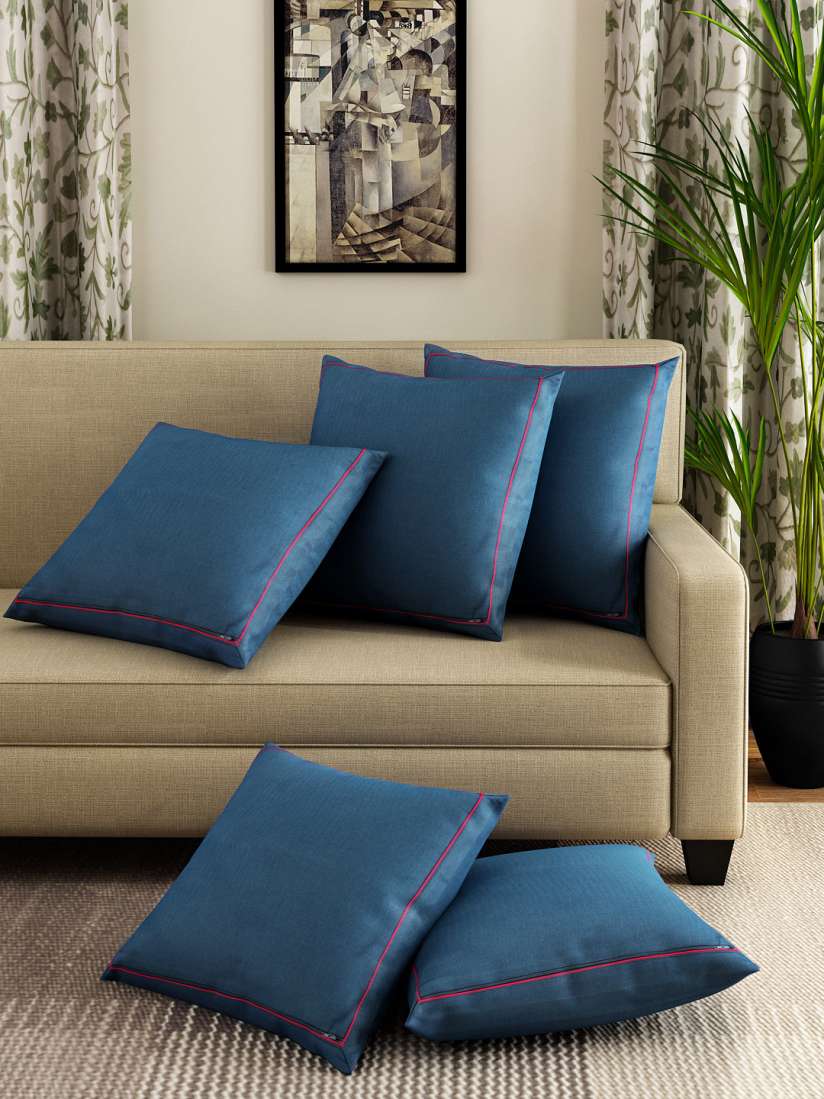 Buy SWAYAM Navy Set of 5 16 x 16 Square Cushion Covers Cushion Covers for Unisex 1876834 Myntra