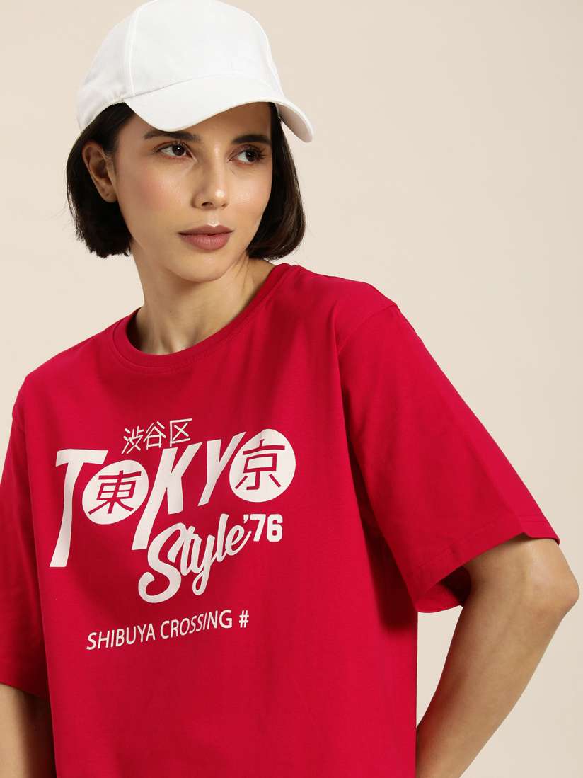 T shirt for womens online myntra best sale