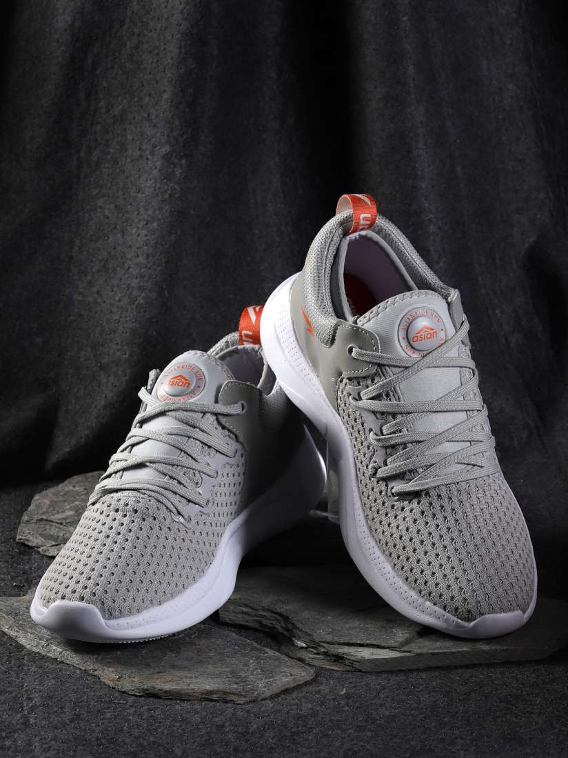 Buy ASIAN Men Grey Woven Design Sneakers Casual Shoes for Men 18779146 Myntra