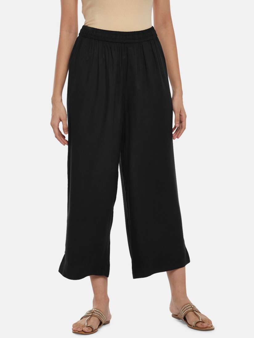 Buy RANGMANCH BY PANTALOONS Women Black Ethnic Palazzos Palazzos for Women 18782966 Myntra