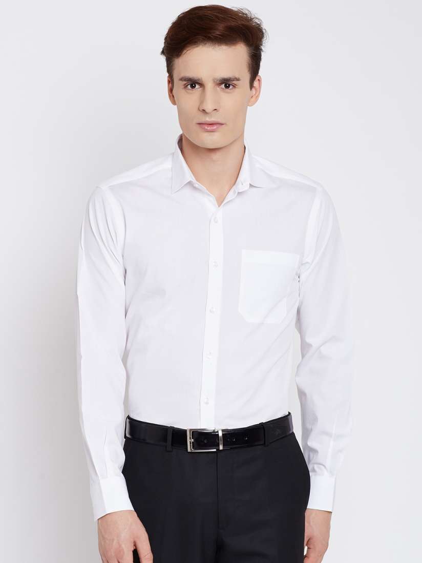 Buy Wills Lifestyle Men White Slim Fit Formal Shirt Shirts for Men 1878307 Myntra
