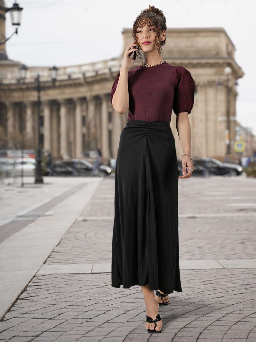 Maxi skirt mango discount