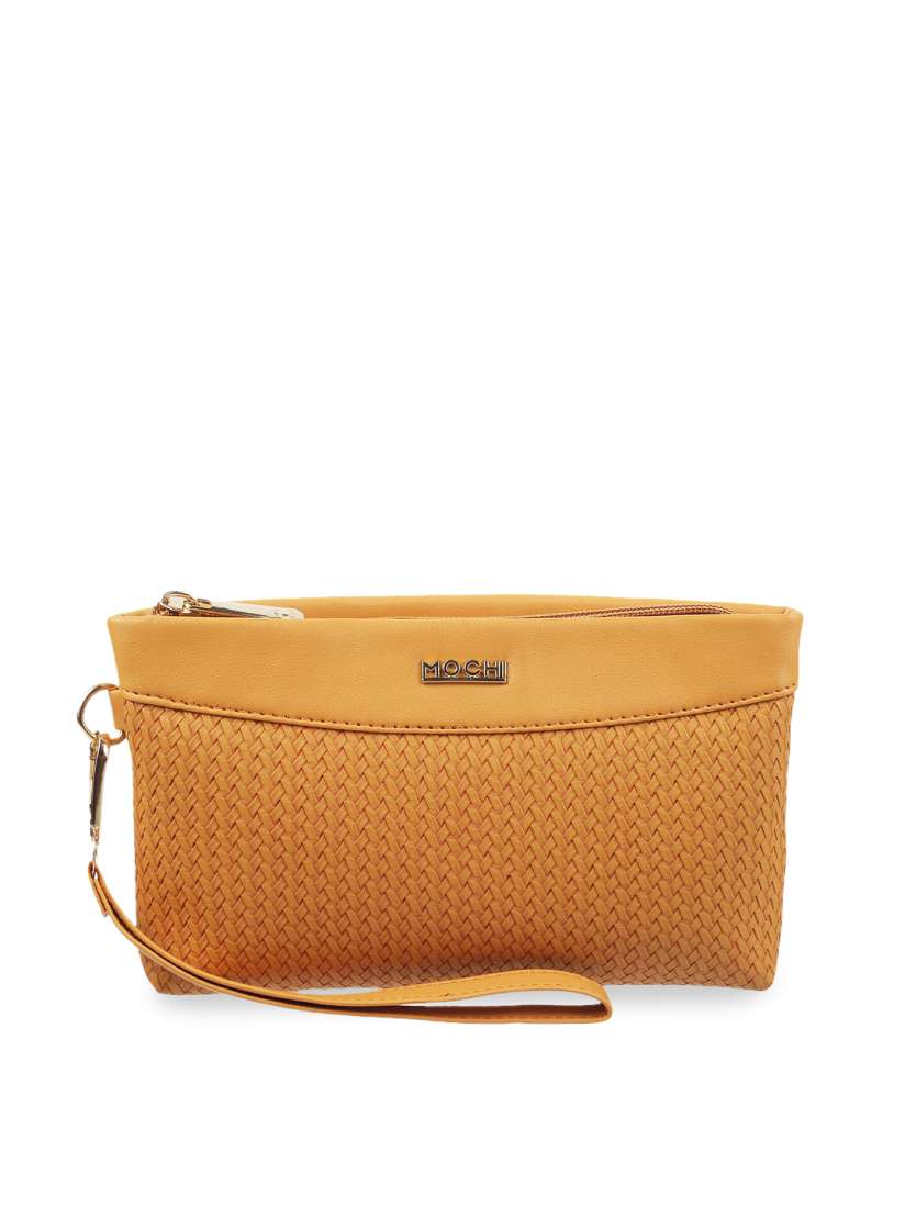 Buy Mochi Yellow Textured Purse Clutch Clutches for Women 18784588 Myntra