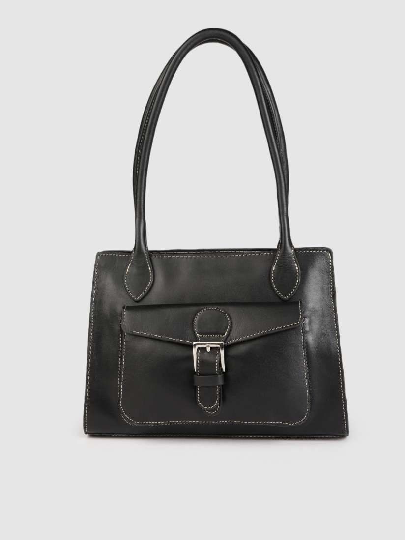 Buy Hidesign Women Black Leather Structured Shoulder Bag Handbags for Women 18789886 Myntra