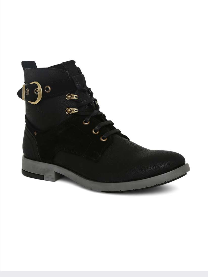 Buy Buckaroo Men Black Vegan Leather Boots Boots for Men 18794352 Myntra