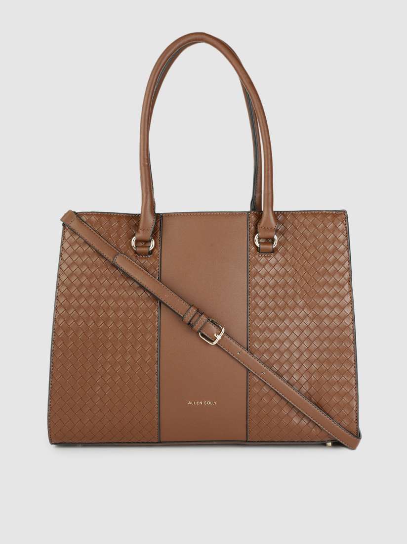 Buy Allen Solly Women Brown Textured Structured Shoulder Bag Handbags for Women 18799678 Myntra