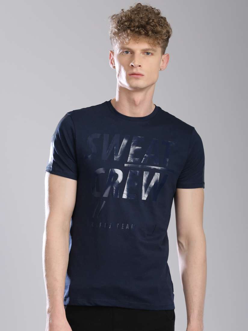 Buy Kappa Men Navy Printed Round Neck T Shirt Tshirts for Men Myntra