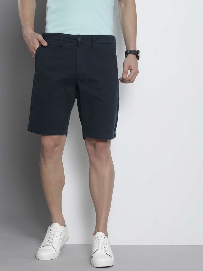 Buy Nautica Men Navy Blue Solid Slim Fit Mid Rise Regular Shorts Shorts for Men 18809232 Myntra