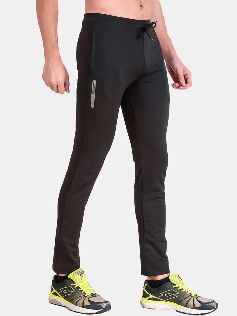 Buy FITINC Men Black Solid Slim Fit Track Pant Track Pants for Men 18809260 Myntra