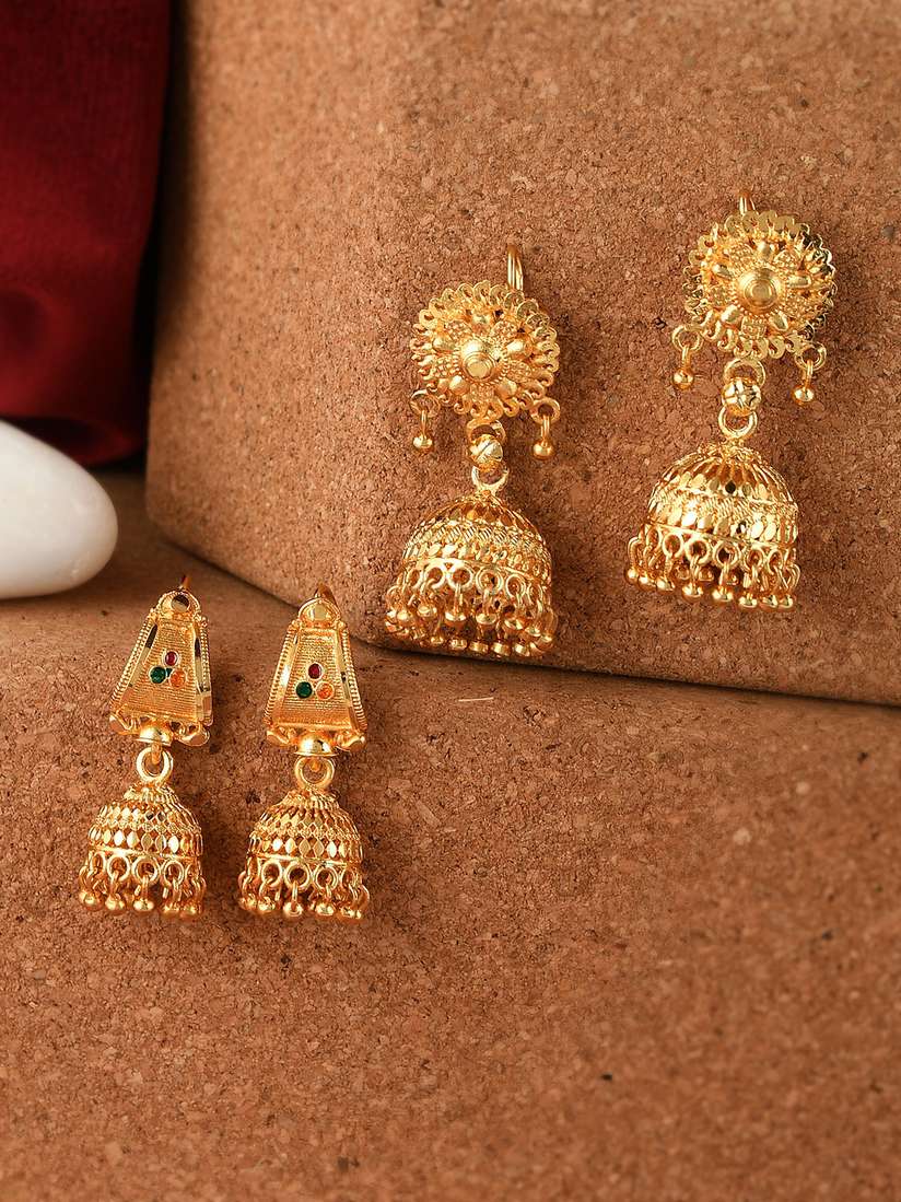 Gold Jhumka Earrings Gold Kalyan Jewellers Earrings Collection Buy