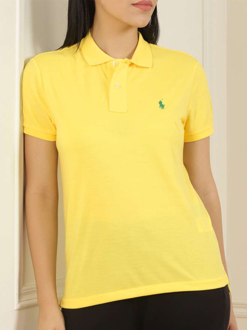 Womens yellow ralph lauren polo shirt discount