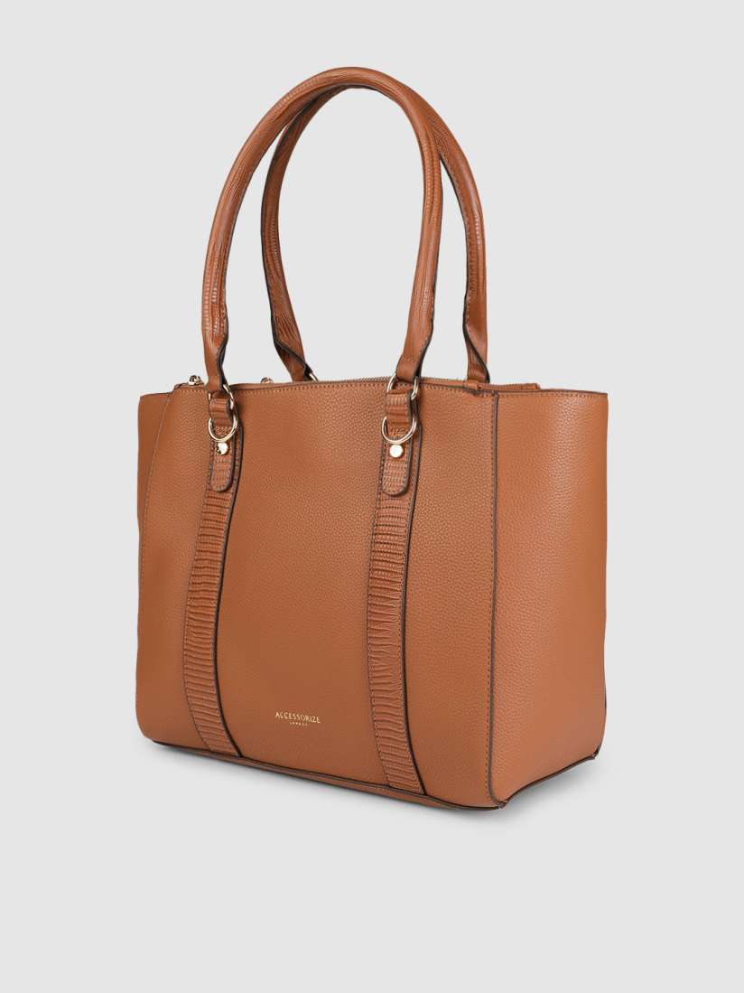 Buy Accessorize London Women s Faux Leather Kirby Workbag Handbags for Women 18813814 Myntra