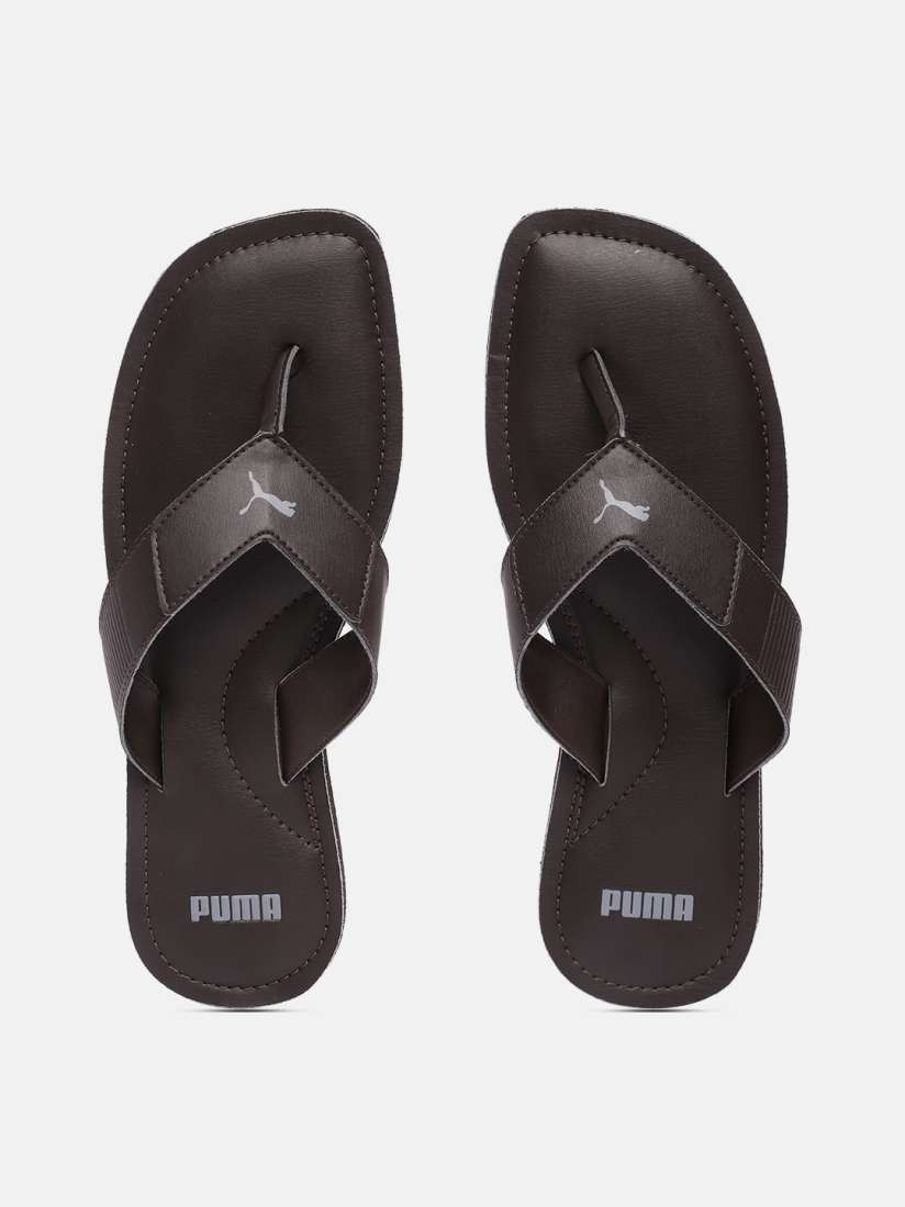 Puma brown flip flops outlet